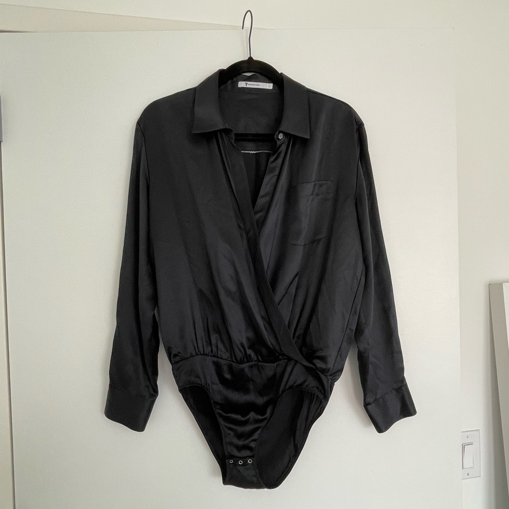 T by Alexander Wang Bodysuit Silk Blouse
